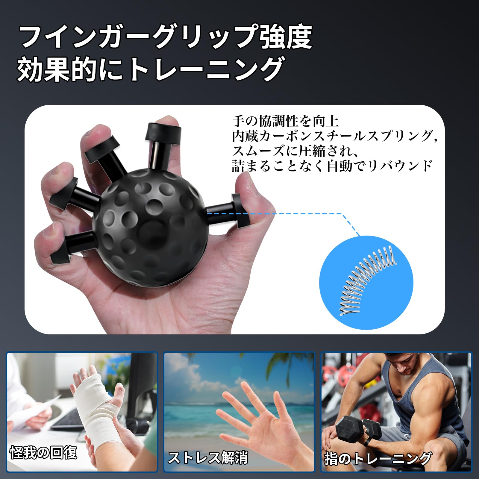 Amazon | 【2個セット】Mayfoo フィンガーグリップ フィンガーパワー